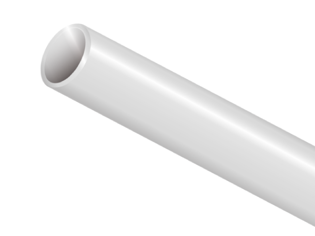 White plastic microduct or conduit tube, typically used for housing fiber optic cables in telecommunications or data infrastructure installations